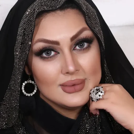 لنز طوسی عسلی دهب سوارفسکی - تصویر 3