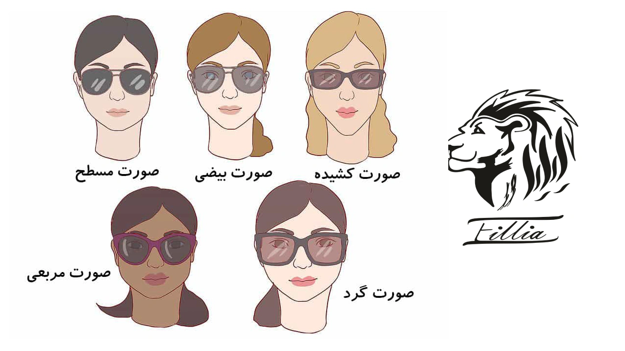 عینک برای صورت کشیده