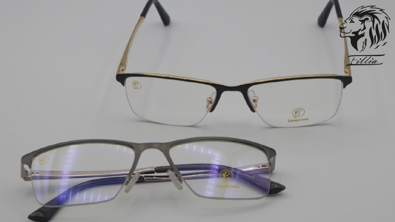 عینک نیم فریم فلزی مردانه